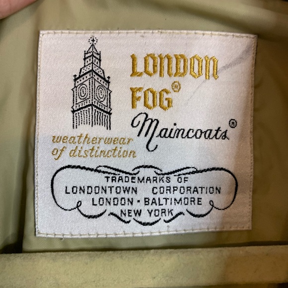 Vintage Retro London Fog Maincoats Timeless Tan Trench Coat Plus Size 12P - Picture 6 of 9